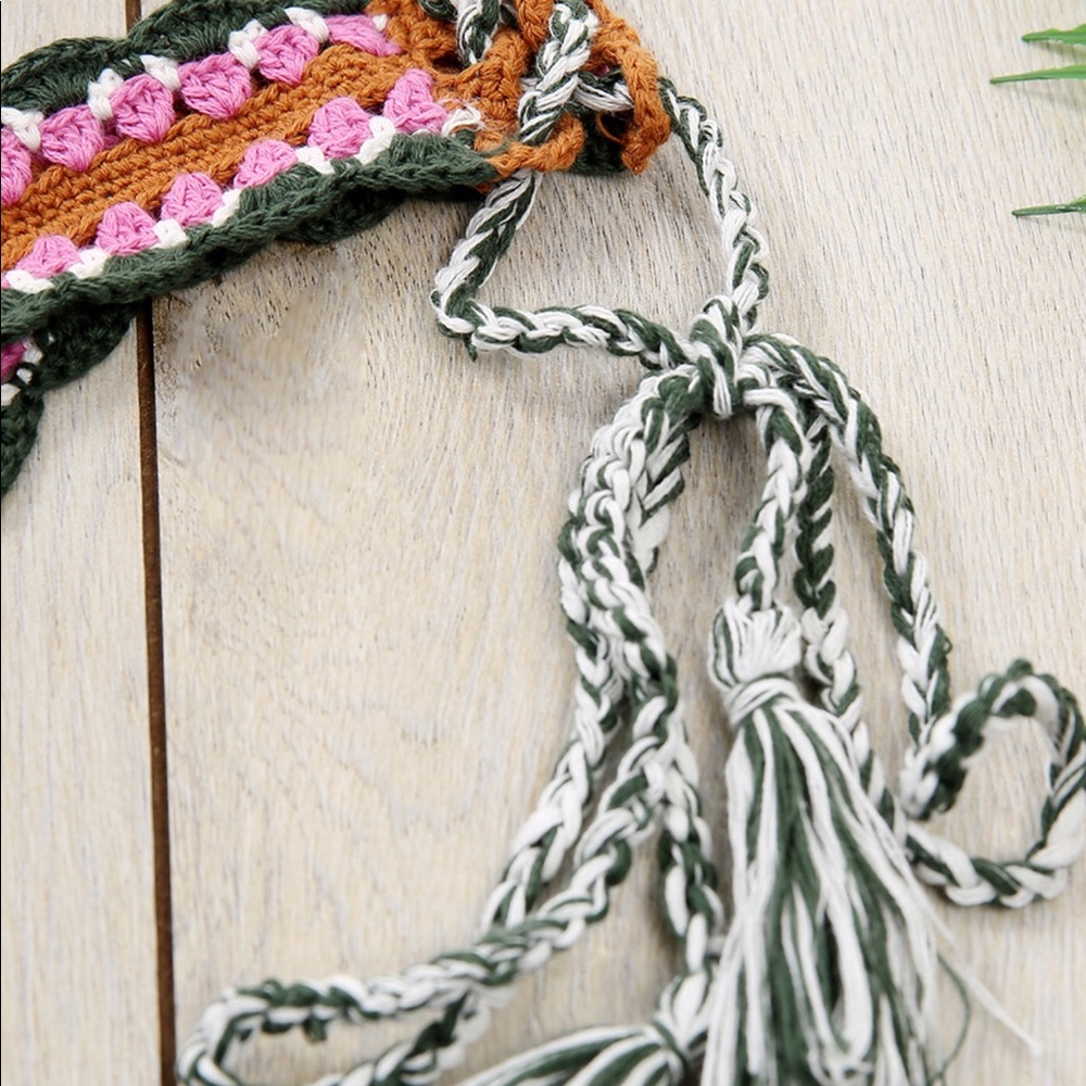 Hippie Hooray Boho Gypsy Floral Crochet Bikini - Picture 5 of 6